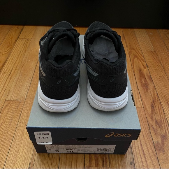 ASICS Gel-Contend 4, Black/Silver/Carbon, Men’s Size 9, Ortholite Insole, Clean! - Picture 5 of 10